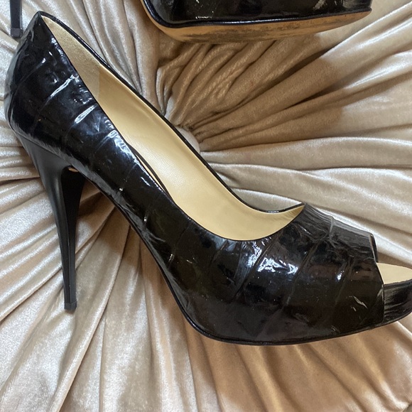 Giuseppe Zanotti Shoes - 🎀 Giuseppe Zanotti Patent Black Croc Platform Heels 9 & 9.5 EU40